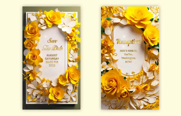 Indian Hindu Wedding 3D Digital Invitation Design Instagram Story